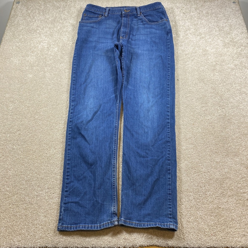 Wrangler Jeans Mens 33x32 Blue Relaxed Fit Straight Leg Denim 97FXWXD